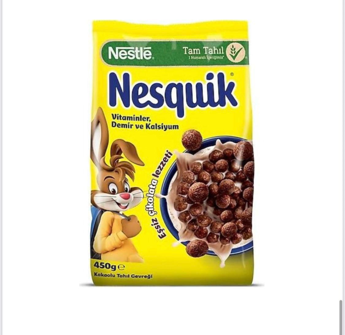 Nesquik Nestle Kakaolu Buğday ve Mısır Gevreği 450g